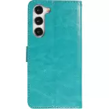 Fourre Samsung Galaxy S24+ - Premium Flip cuir lisse porte-cartes - Turquoise