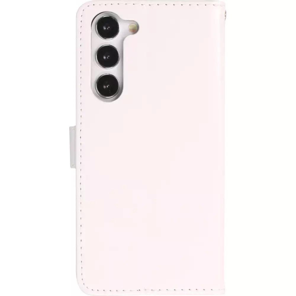 Fourre Samsung Galaxy S24+ - Premium Flip cuir lisse porte-cartes - Blanc