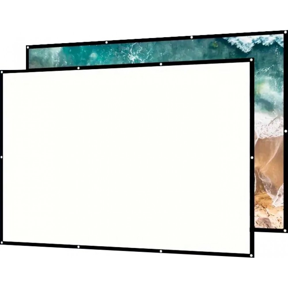 Écran de projection double face 16:9 avec tissu doux facile à nettoyer et à repasser (100 pouces, 254 cm)