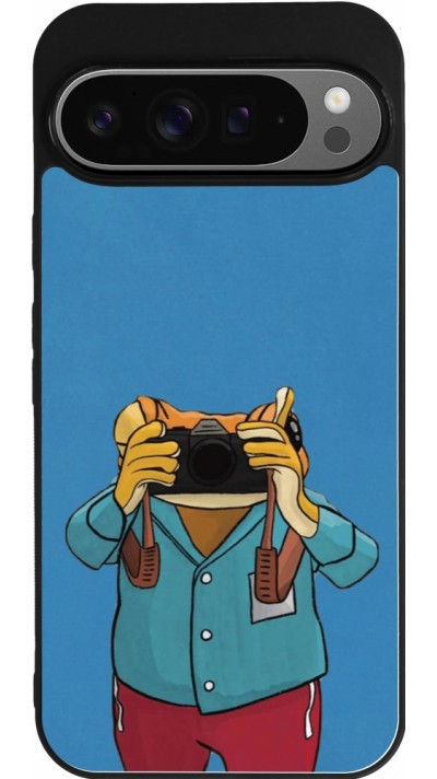 Google Pixel 9 Pro XL Case Hülle - Silikon schwarz Frog with camera DTMF