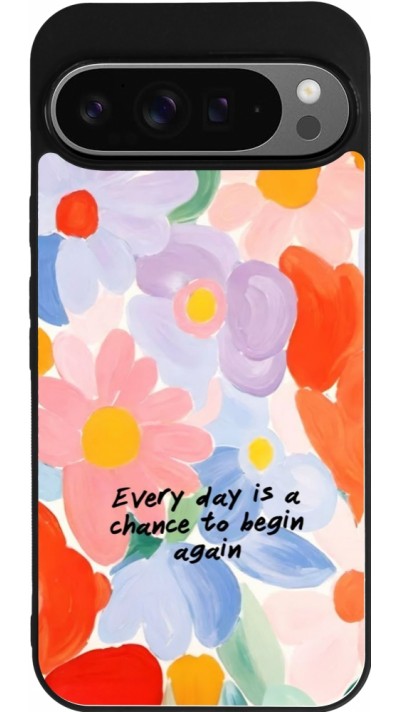 Google Pixel 9 Pro XL Case Hülle - Silikon schwarz Every day is a chance Spring 2026