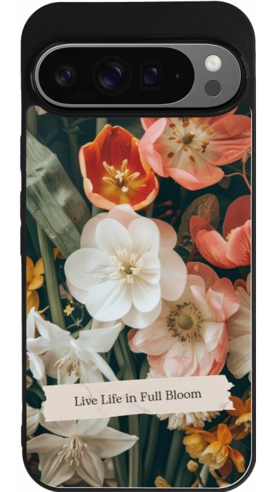 Google Pixel 9 Pro XL Case Hülle - Silikon schwarz Full Bloom Spring 2026