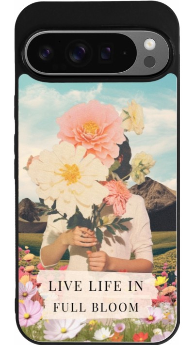 Google Pixel 9 Pro XL Case Hülle - Silikon schwarz Live life in full moon Spring 2026