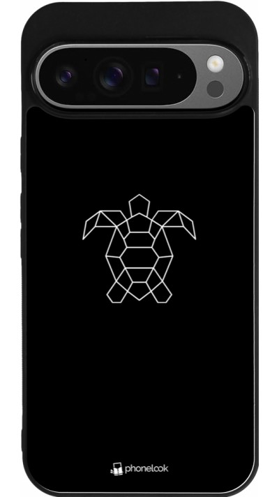 Google Pixel 9 Pro XL Case Hülle - Silikon schwarz Turtles lines on black