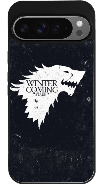 Coque Google Pixel 9 Pro XL - Silicone rigide noir Winter is coming Stark