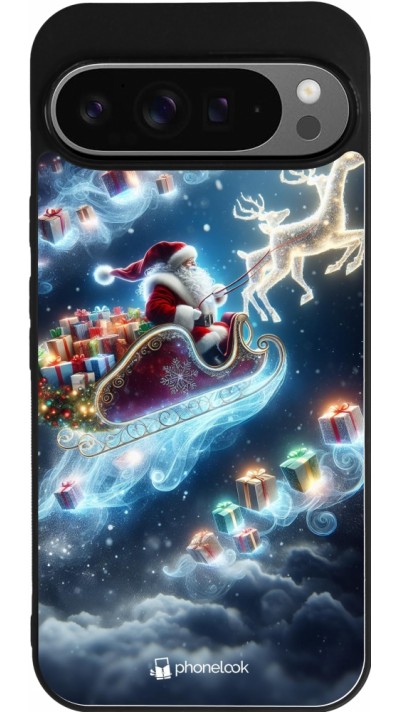 Google Pixel 9 Pro XL Case Hülle - Silikon schwarz Weihnachten 2023 Verzauberter Weihnachtsmann