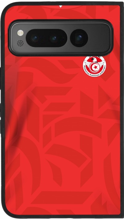 Google Pixel Fold Case Hülle - Silikon schwarz Tunesien 2022 personalisierbares Fussballtrikot