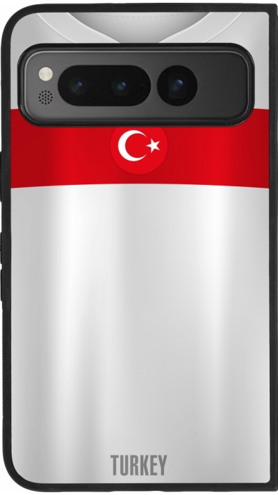 Google Pixel Fold Case Hülle - Silikon schwarz Türkei personalisierbares Fussballtrikot