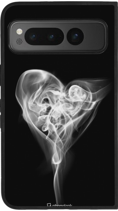 Google Pixel Fold Case Hülle - Silikon schwarz Valentine 2022 Black Smoke
