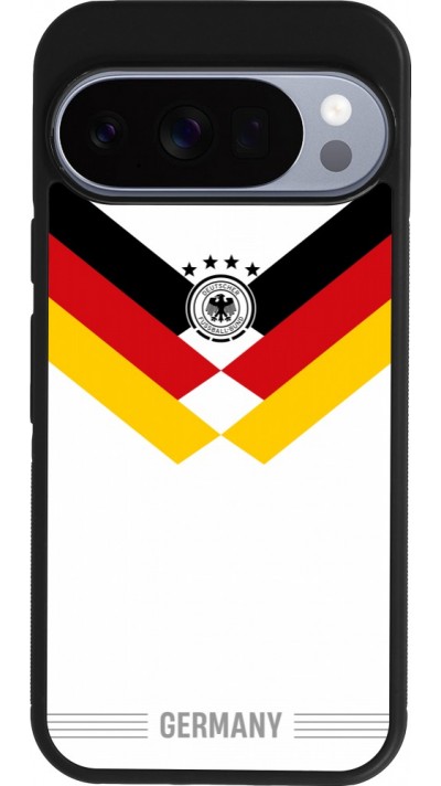 Coque Google Pixel 10 / Pixel 10 Pro - Silicone rigide noir Maillot de football Allemagne 2026 personnalisable