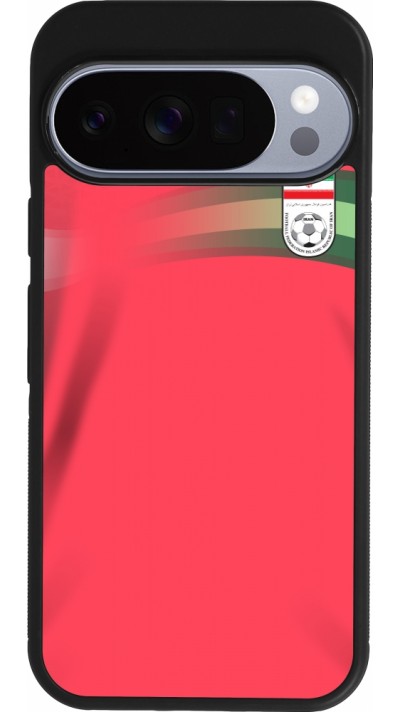Coque Google Pixel 10 / Pixel 10 Pro - Silicone rigide noir Maillot de football Iran 2022 personnalisable