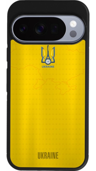 Coque Google Pixel 10 / Pixel 10 Pro - Silicone rigide noir Maillot de football Ukraine