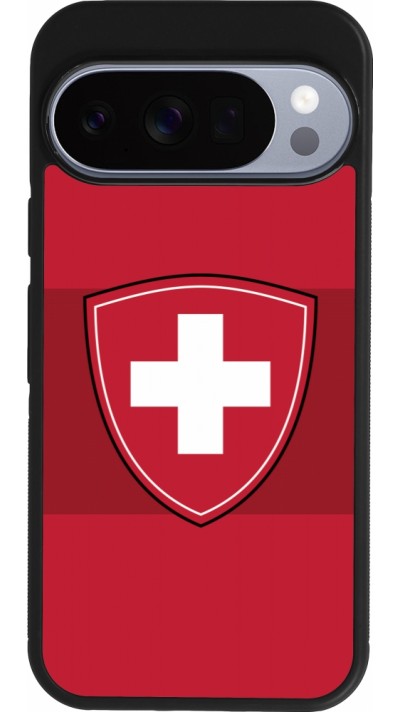 Google Pixel 10 / Pixel 10 Pro Case Hülle - Silikon schwarz Hockey World Championship Ecusson Suisse