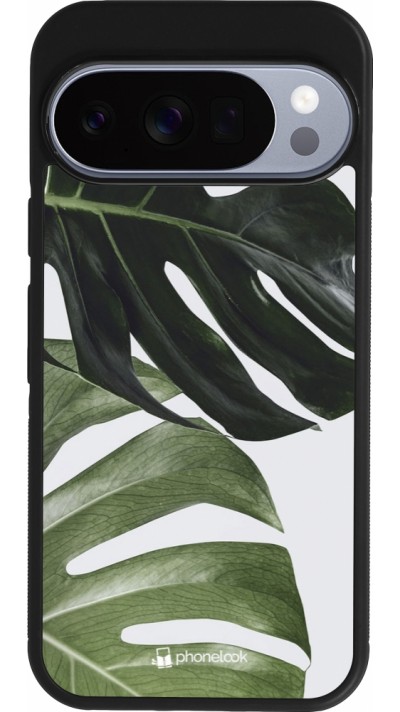 Coque Google Pixel 10 / Pixel 10 Pro - Silicone rigide noir Monstera Plant
