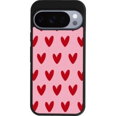 Coque Google Pixel 10 / Pixel 10 Pro - Silicone rigide noir Saint Valentines Day 26 Pattern heart
