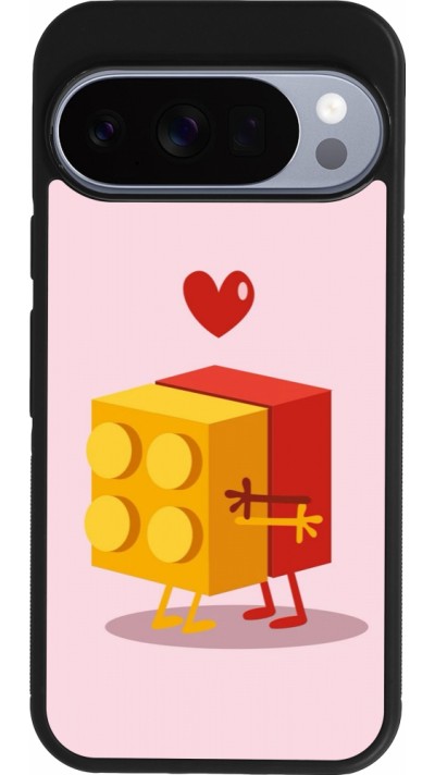 Coque Google Pixel 10 / Pixel 10 Pro - Silicone rigide noir Saint Valentines Day 26 Puzzle