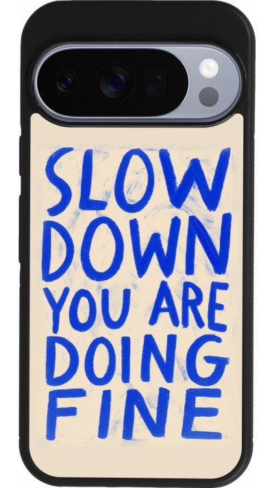 Coque Google Pixel 10 / Pixel 10 Pro - Silicone rigide noir Slow down 2026