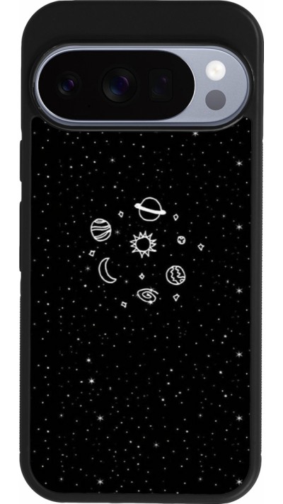 Coque Google Pixel 10 / Pixel 10 Pro - Silicone rigide noir Space Doodle
