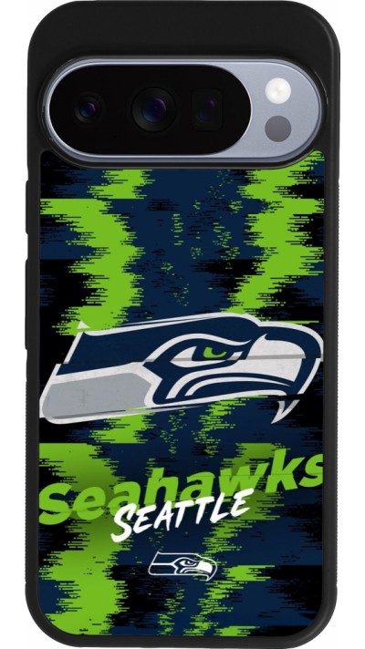 Coque Google Pixel 10 / Pixel 10 Pro - Silicone rigide noir Super Bowl 26 Seattle 2