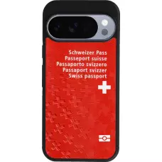 Coque Google Pixel 10 / Pixel 10 Pro - Silicone rigide noir Swiss Passport