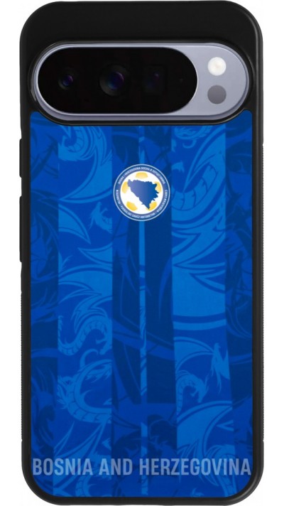 Coque Google Pixel 10 Pro XL - Silicone rigide noir Maillot de football Bosnie-Herzégovine 2026 personnalisable