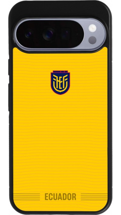 Coque Google Pixel 10 Pro XL - Silicone rigide noir Maillot de football Équateur 2026 personnalisable