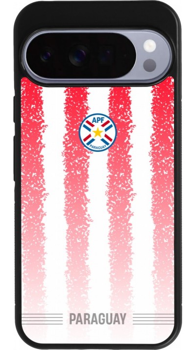 Coque Google Pixel 10 Pro XL - Silicone rigide noir Maillot de football Paraguay 2026 personnalisable