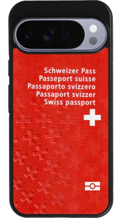 Coque Google Pixel 10 Pro XL - Silicone rigide noir Swiss Passport