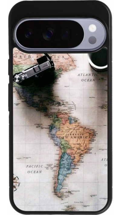 Coque Google Pixel 10 Pro XL - Silicone rigide noir Travel 01