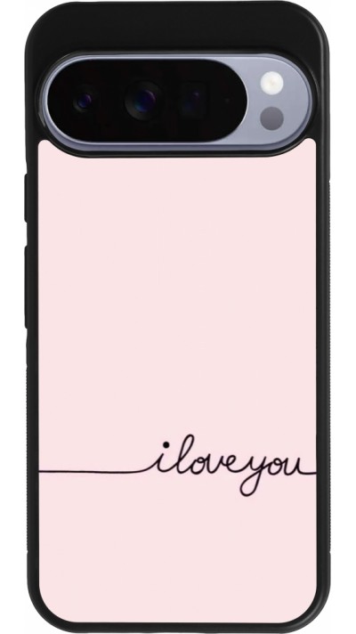 Coque Google Pixel 10 Pro XL - Silicone rigide noir Valentine 2023 i love you writing