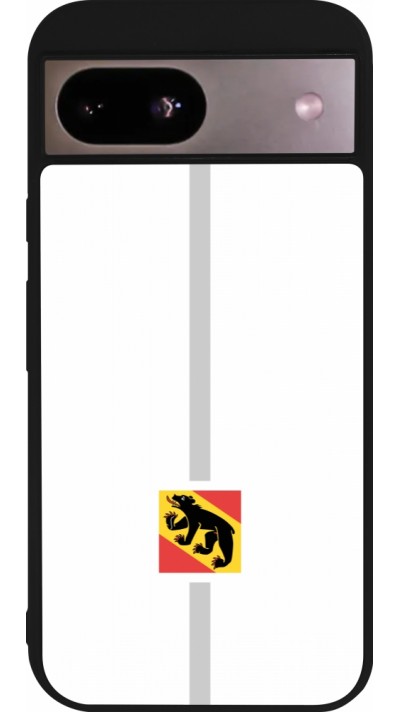 Coque Google Pixel 8a - Silicone rigide noir Canton BE blanc