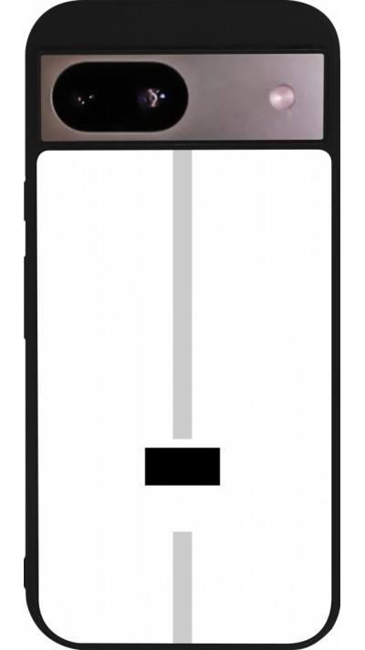 Coque Google Pixel 8a - Silicone rigide noir Canton FR blanc