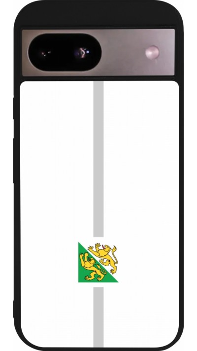 Coque Google Pixel 8a - Silicone rigide noir Canton TG blanc