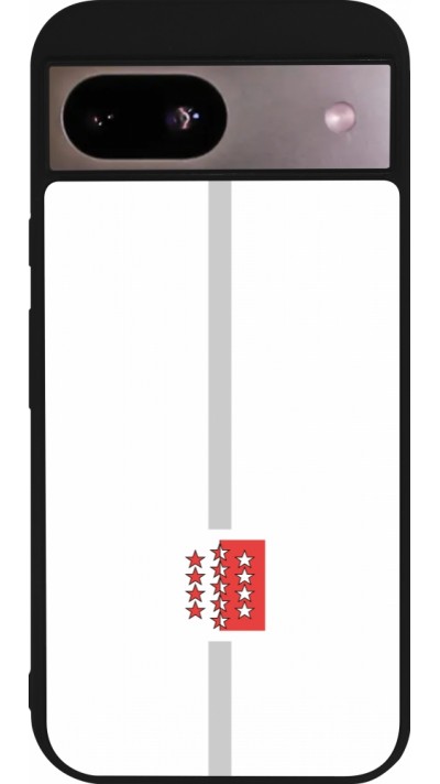 Coque Google Pixel 8a - Silicone rigide noir Canton VS blanc