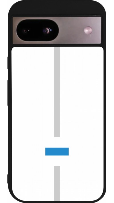 Coque Google Pixel 8a - Silicone rigide noir Canton ZG blanc