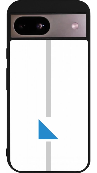 Coque Google Pixel 8a - Silicone rigide noir Canton ZH blanc