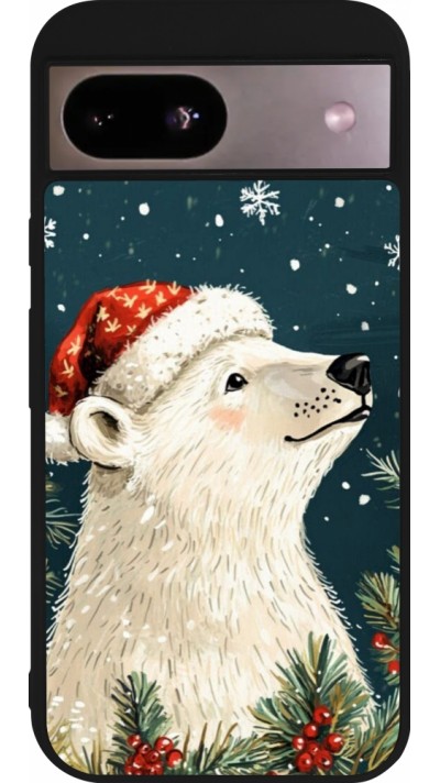 Google Pixel 8a Case Hülle - Silikon schwarz Christmas 25 Bear