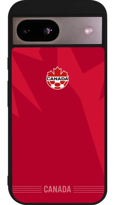 Google Pixel 8a Case Hülle - Silikon schwarz Kanada 2026 personalisierbares Fussballtrikot