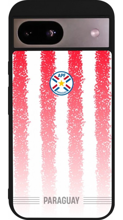 Google Pixel 8a Case Hülle - Silikon schwarz Paraguay 2026 personalisierbares Fussballtrikot