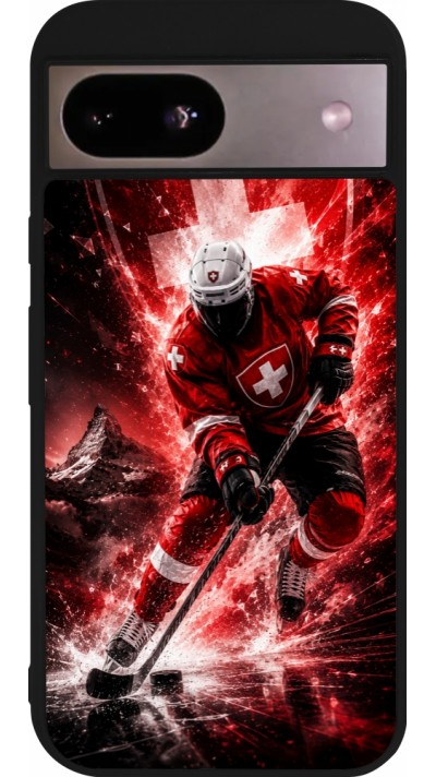 Coque Google Pixel 8a - Silicone rigide noir Hockey World Championship Player
