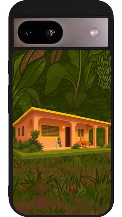 Google Pixel 8a Case Hülle - Silikon schwarz Benitos house DTMF