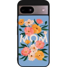Google Pixel 8a Case Hülle - Silikon schwarz Mom 2026 Flowers