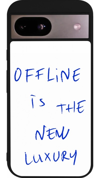 Google Pixel 8a Case Hülle - Silikon schwarz Offline is the new luxury