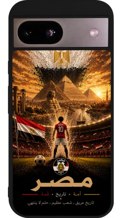 Google Pixel 8a Case Hülle - Silikon schwarz Fussball Ägypten splash 2026