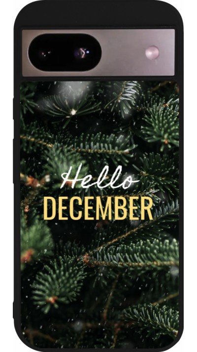 Google Pixel 8a Case Hülle - Silikon schwarz Winter 25 Winter hello december