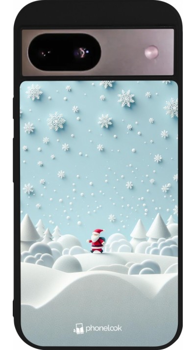 Google Pixel 8a Case Hülle - Silikon schwarz Weihnachten 2023 Kleiner Vater Schneeflocke Google Pixel 8a Case Hülle - Silikon schwarz Weihnachten 2023 Kleiner Vater Schneeflocke