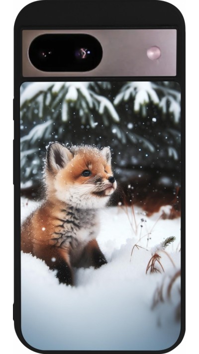 Google Pixel 8a Case Hülle - Silikon schwarz Weihnachten 2023 Fuechslein Tanne Google Pixel 8a Case Hülle - Silikon schwarz Weihnachten 2023 Fuechslein Tanne