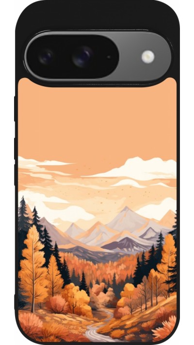 Coque Google Pixel 9 / Pixel 9 Pro - Silicone rigide noir Autumn 25 Mountains