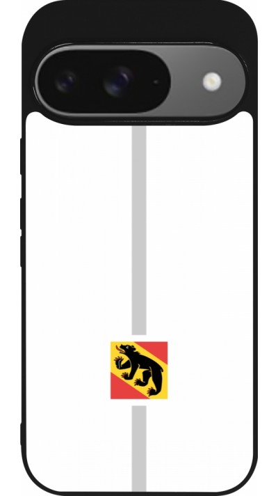 Coque Google Pixel 9 / Pixel 9 Pro - Silicone rigide noir Canton BE blanc
