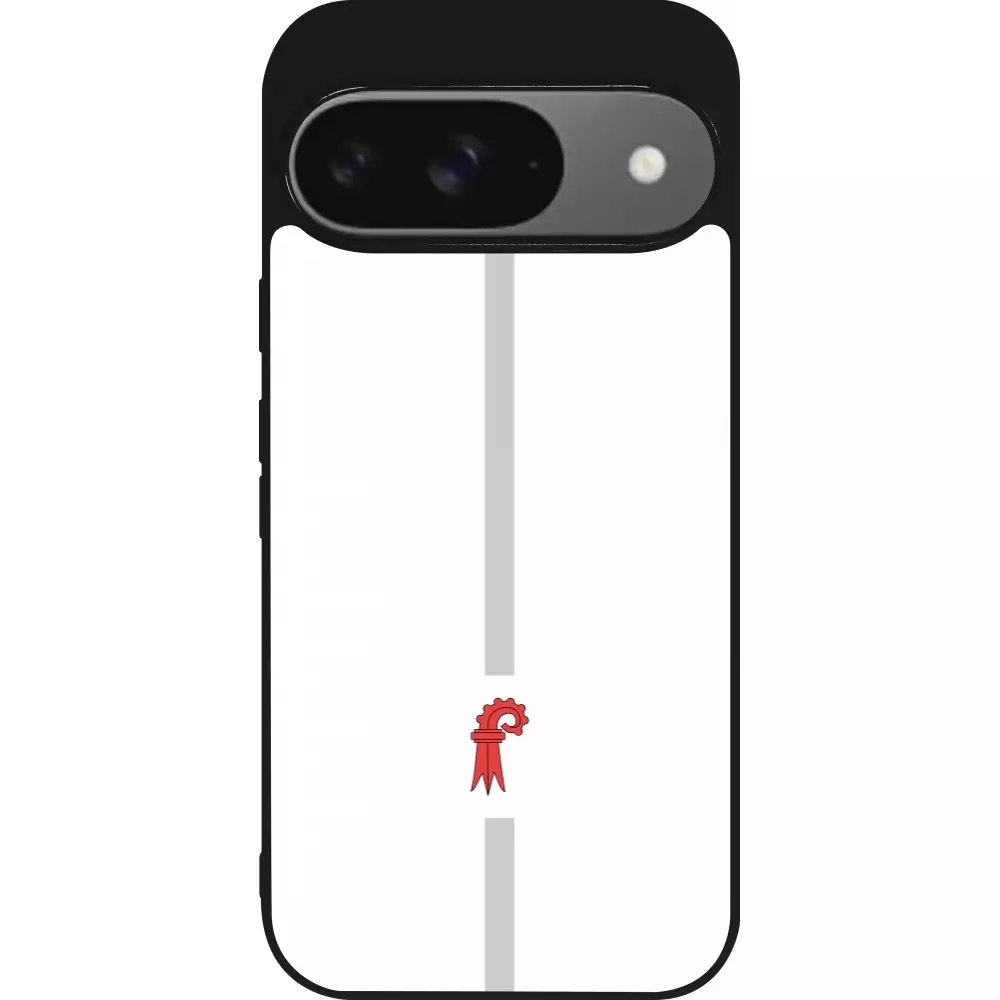 Coque Google Pixel 9 / Pixel 9 Pro - Silicone rigide noir Canton BL blanc